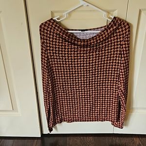 Anne Taylor small houndstooth blouse